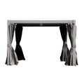 10x10 FT Outdoor Louvered Pergola with Adjustable Louvers - Modern Gray