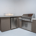 KoKoMo Outdoor Kitchen Island with Fire Feature – 7'6" x 9'