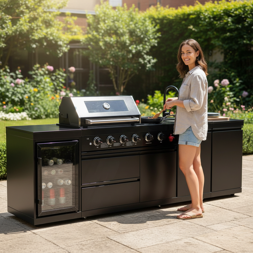 Deluxe Stainless Steel Propane Gas Outdoor Kitchen Barbecue Grill