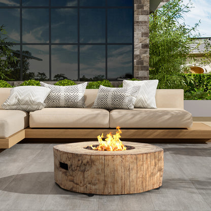 Patio MGO Propane Fire Pit with 40,000 BTU Output - White or Brown