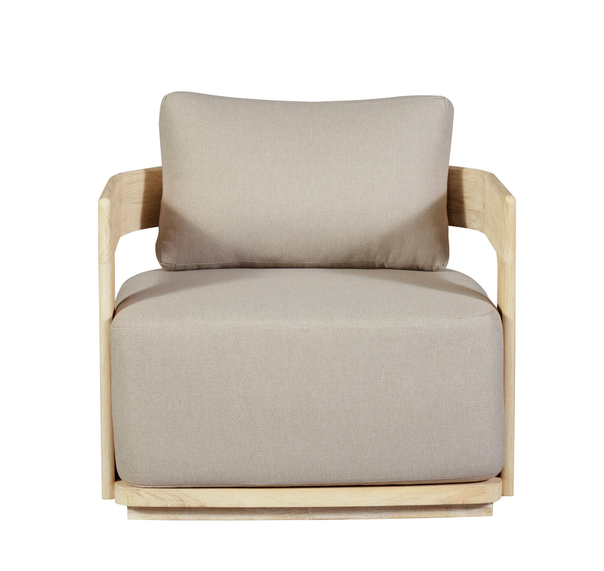 Eclipse Outdoor solid Teak Wood Sofa Set - Gray fabric