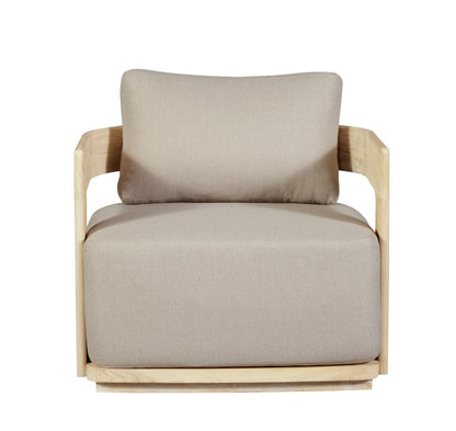 Eclipse Outdoor solid Teak Wood Sofa Set - Gray fabric