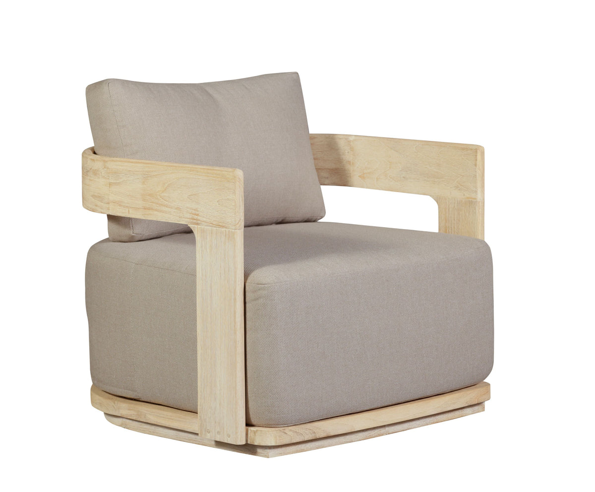 Eclipse Outdoor solid Teak Wood Sofa Set - Gray fabric