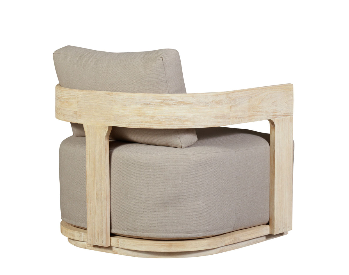 Eclipse Outdoor solid Teak Wood Sofa Set - Gray fabric