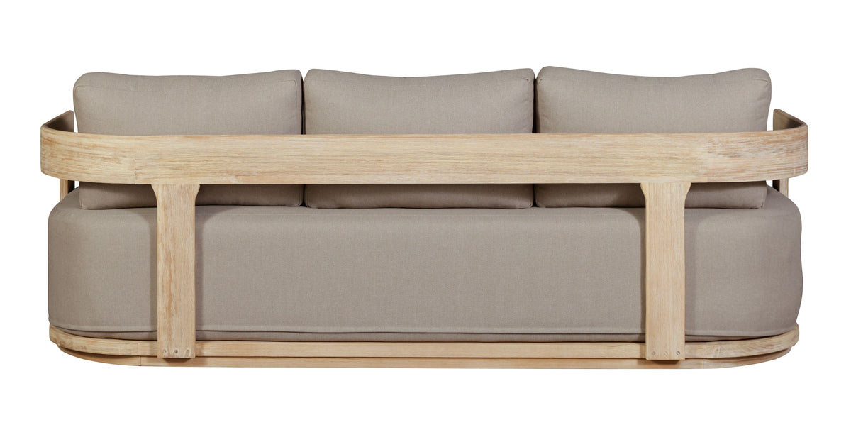 Eclipse Outdoor solid Teak Wood Sofa Set - Gray fabric