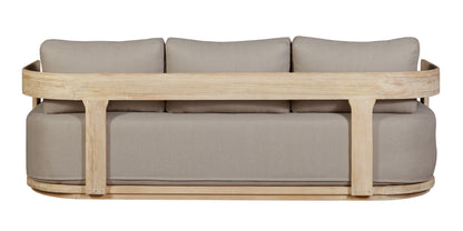 Eclipse Outdoor solid Teak Wood Sofa Set - Gray fabric