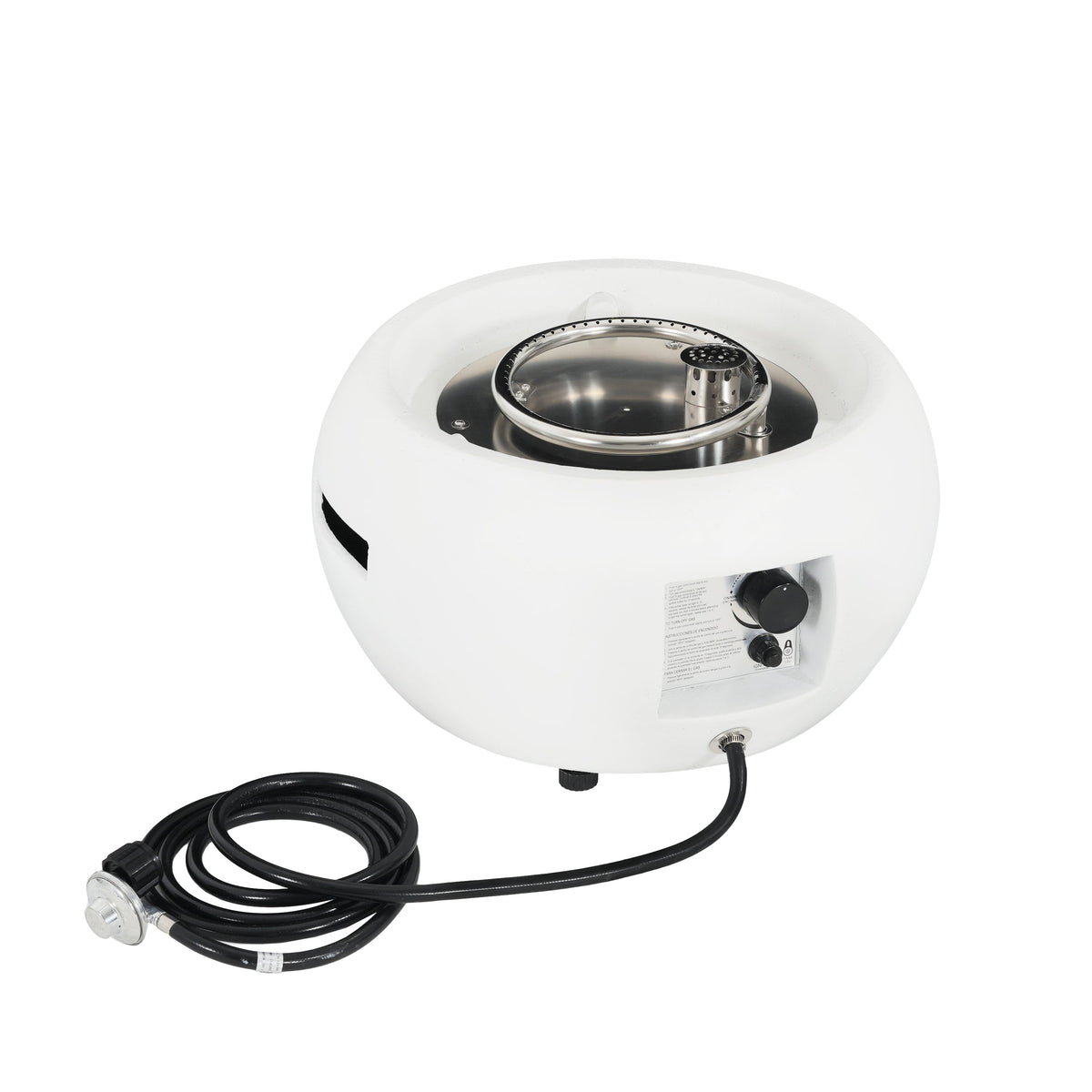 Patio MGO Propane Fire Pit with 40,000 BTU Output - White or Brown