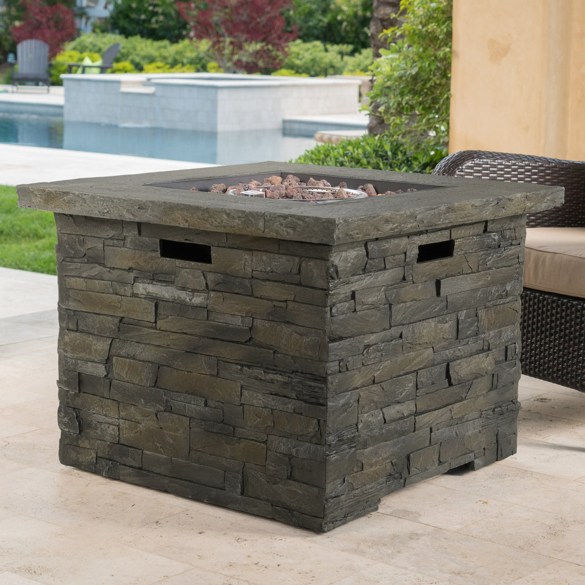 33" Square MGO Fire Pit - 40000 BTU