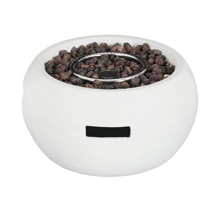 Patio MGO Propane Fire Pit with 40,000 BTU Output - White or Brown
