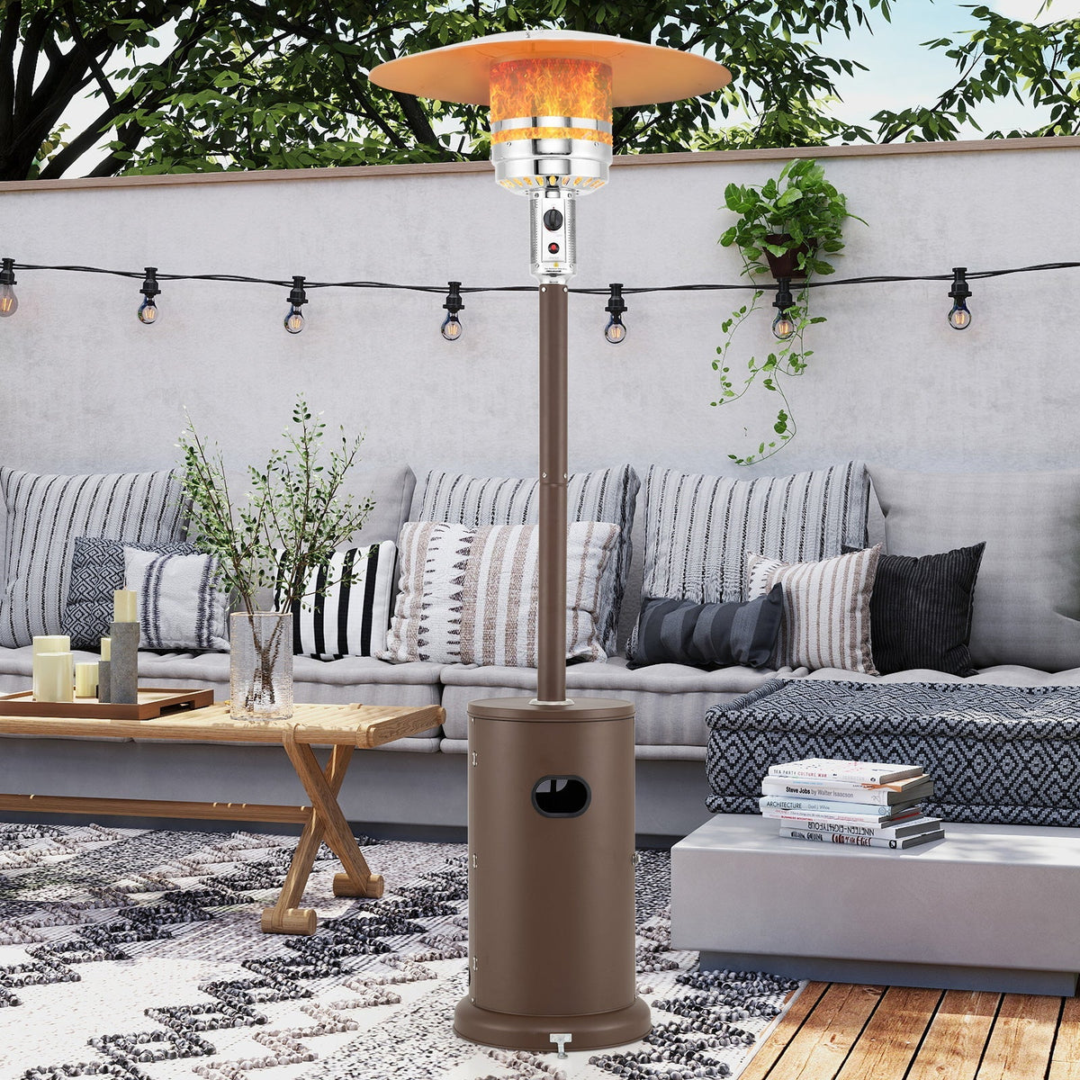 50000 BTU Propane Patio Heater with Round Table Design