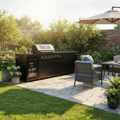 Deluxe Stainless Steel Propane Gas Outdoor Kitchen Barbecue Grill