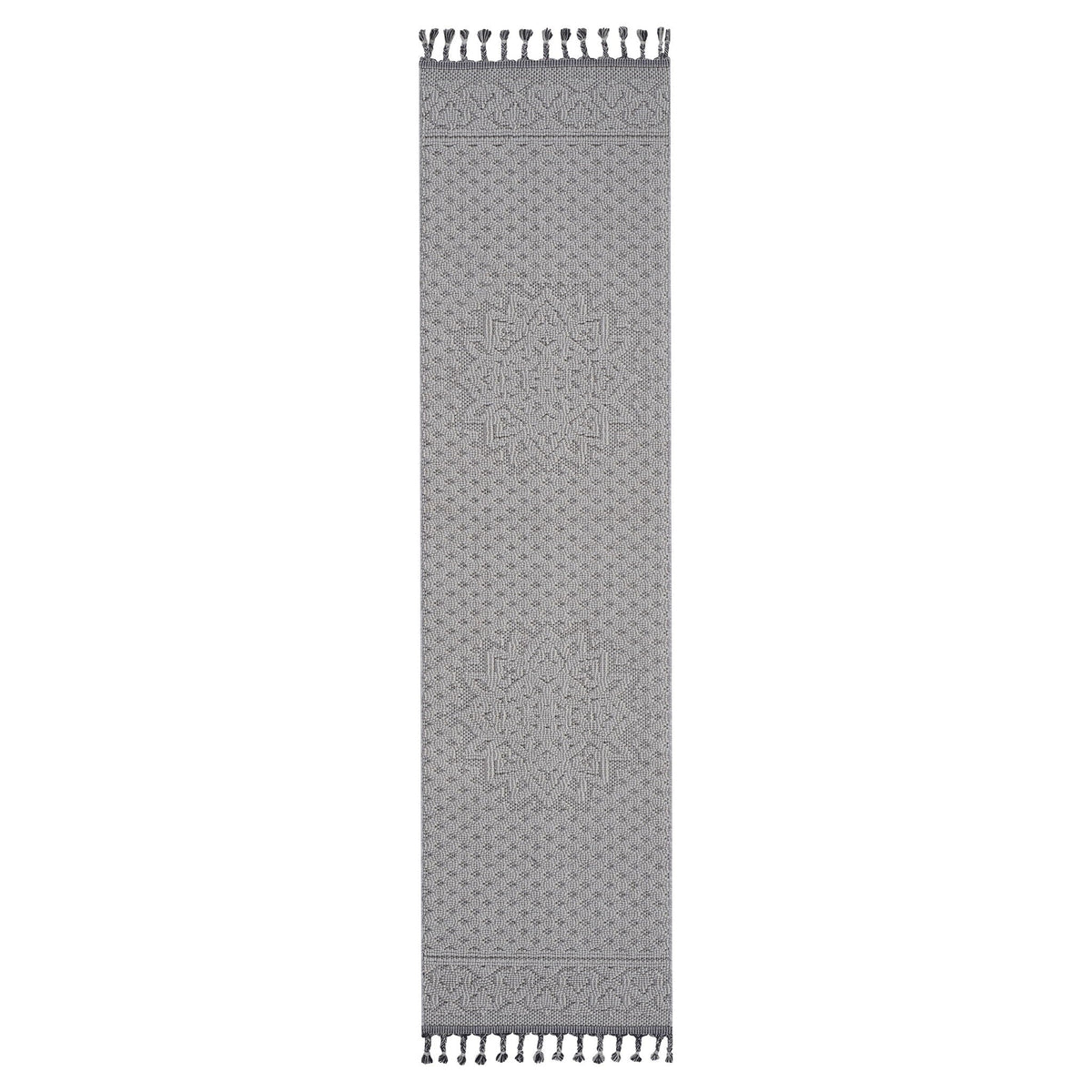 Guros Medallion Indoor / Outdoor Area Rug with Stain Resistance - Dark Gray or White