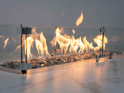 KoKoMo Outdoor Kitchen Island with Fire Feature – 7'6" x 9'