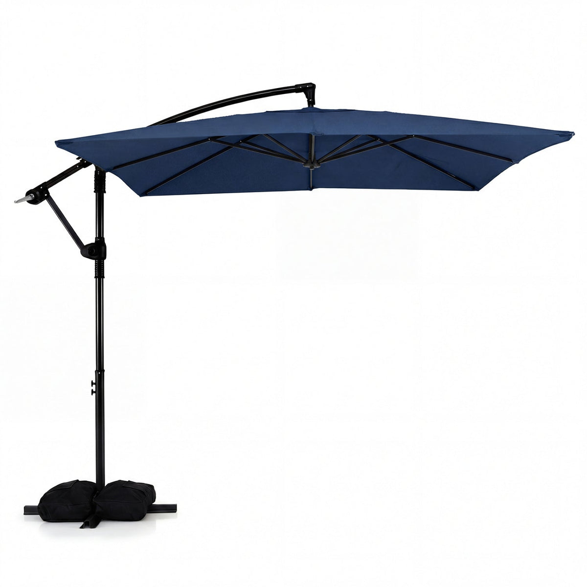 8 x 8 FT Offset Cantilever Patio Umbrella Square Hanging Outdoor Market Umbrella with 360¬∞ Rotation