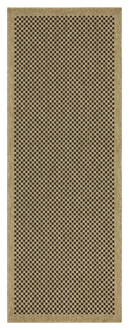 Earth GC_NTL1003 Jute/Black Indoor/Outdoor Area Rug