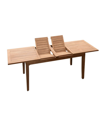122" Caranas Dining Table with Osborne Arm Chairs teak outdoor furniture photo