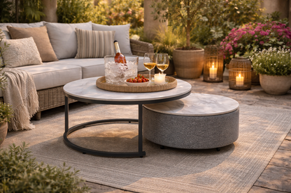 Serene Outdoor Modern Outdoor Coffee Table - Grey
