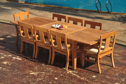 122" Caranas Dining Table with Osborne Arm Chairs teak outdoor furniture photo