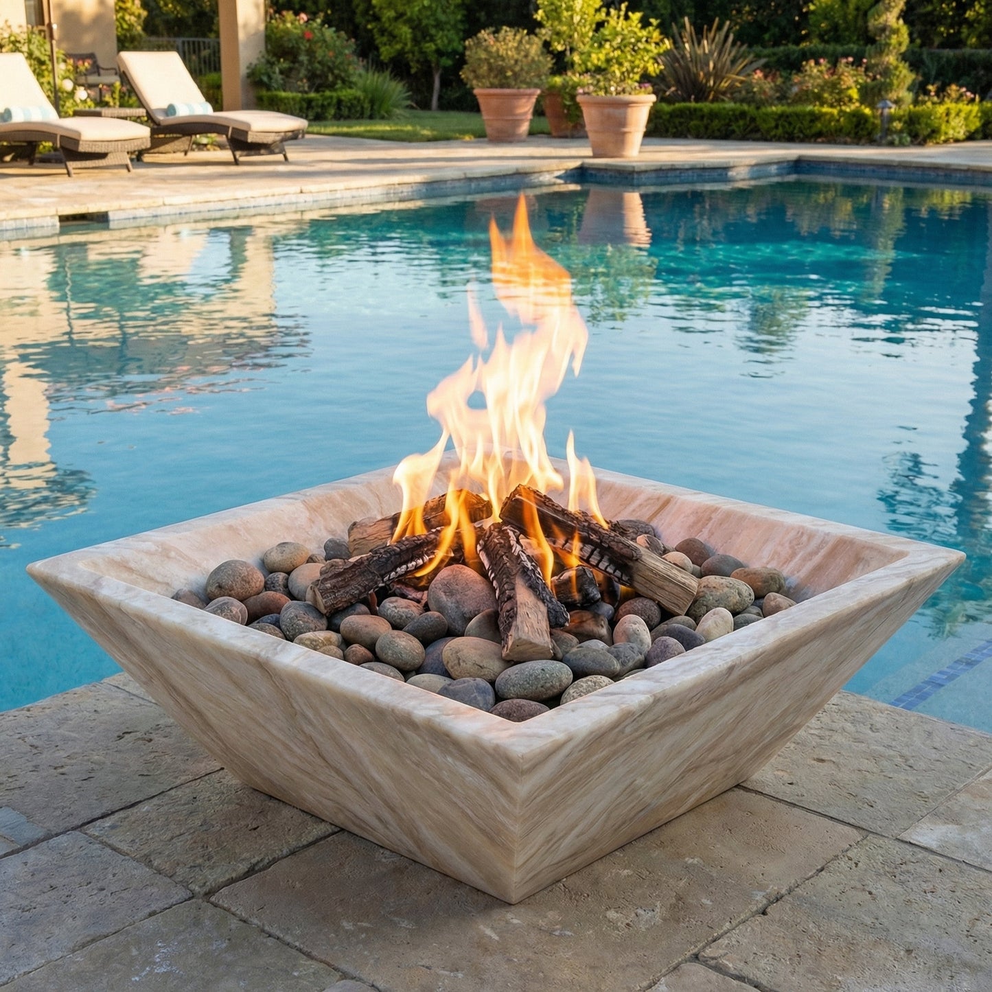 Diana Royal Marble Natural Stone Fire Pit