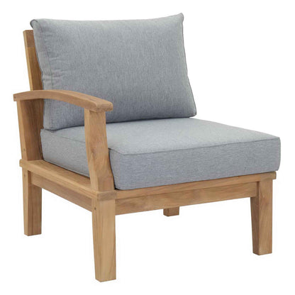 Patio Teak Sectional Set - Patio Elegance Marina 8-Piece Outdoor Teak Sectional Set by Modway