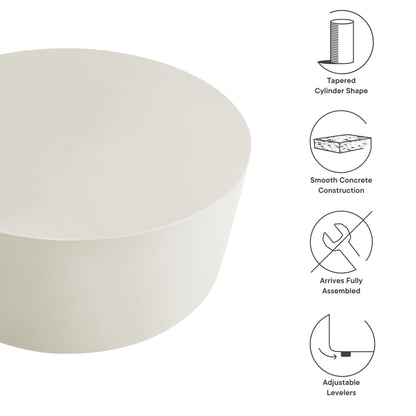 Brion Round Indoor-Outdoor Concrete Coffee Table by Modway