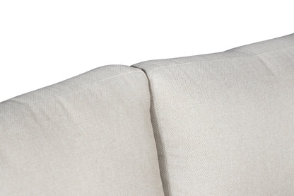 Paradiso Outdoor Solid Teak Wood Sofa - Gray Fabric