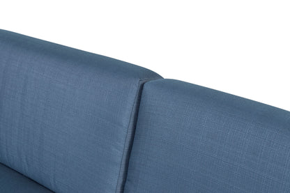 Sardinia Aluminum Frame Outdoor Sectional Sofa - Blue Cushions