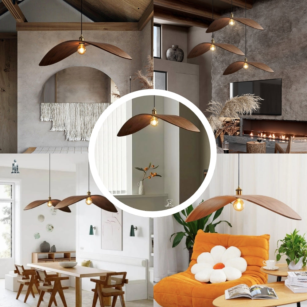 Kite Wabi Sabi Wood Pendant Light