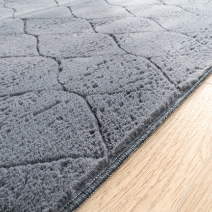 Soft Washable Area Rug Aspen with Moroccan Pattern