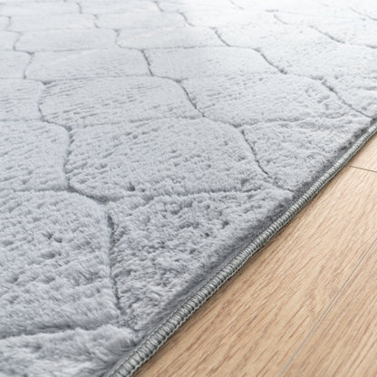 Soft Washable Area Rug Aspen with Moroccan Pattern