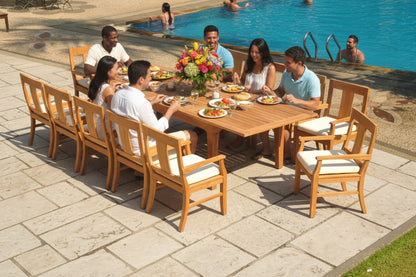 122" Atnas Dining Table with Caranas Armless Chairs