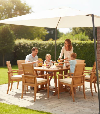 69" Warwick Table with Algrave Stacking Chairs