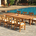122" Atnas Dining Table with Caranas Armless Chairs