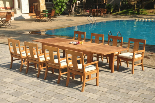 122" Atnas Dining Table with Caranas Armless Chairs