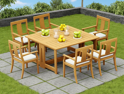 60" Square Butterfly Table with Osborne Arm Chairs