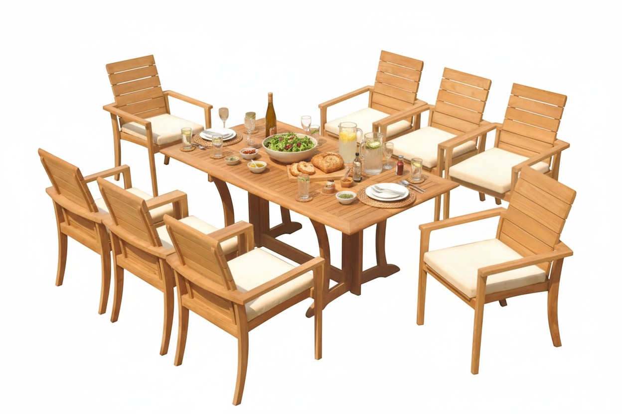 69" Warwick Table with Algrave Stacking Chairs