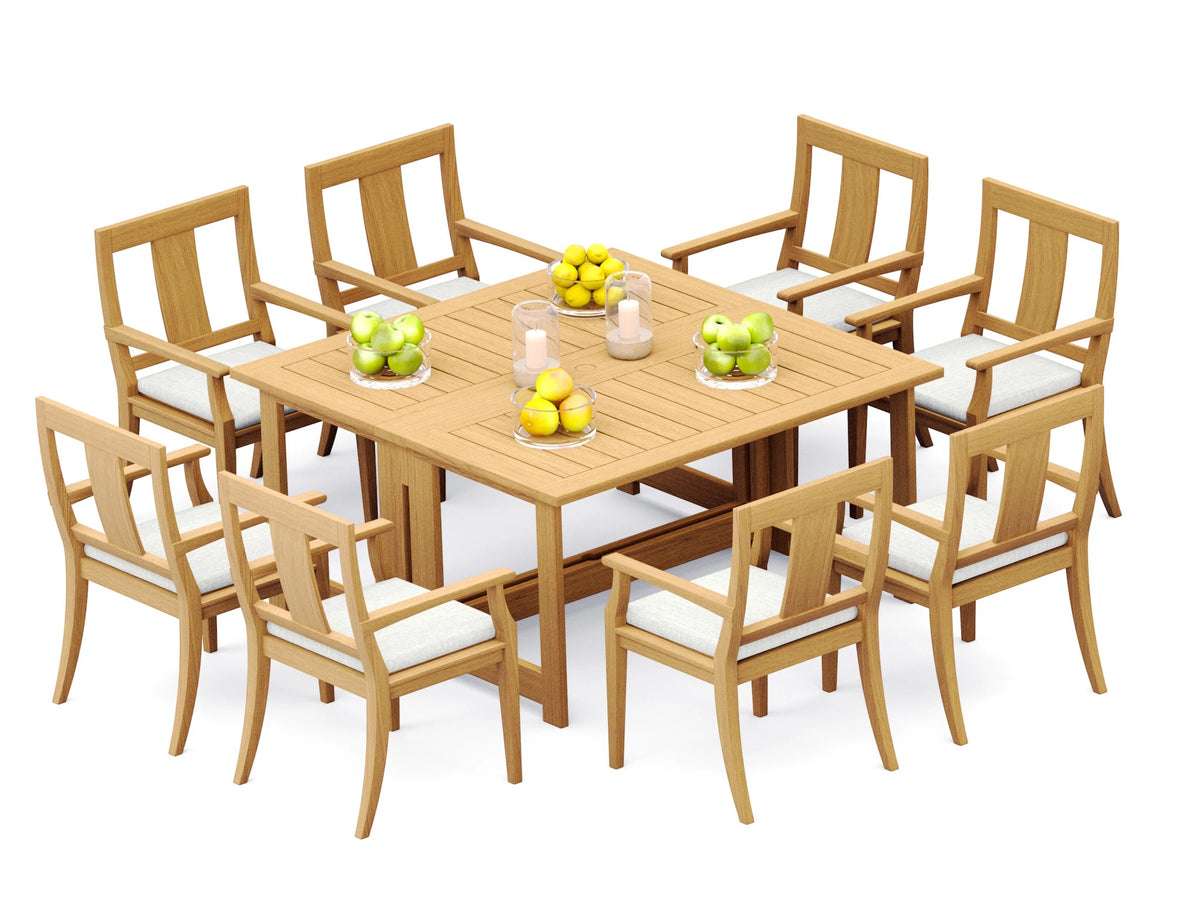 60" Square Butterfly Table with Osborne Arm Chairs