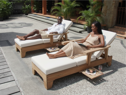 Teak Caranas Chaise Lounger
