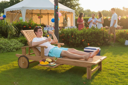 Teak Sack Chaise Lounger