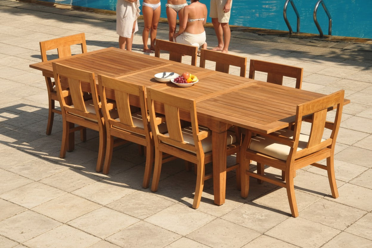 122" Atnas Dining Table with Caranas Armless Chairs