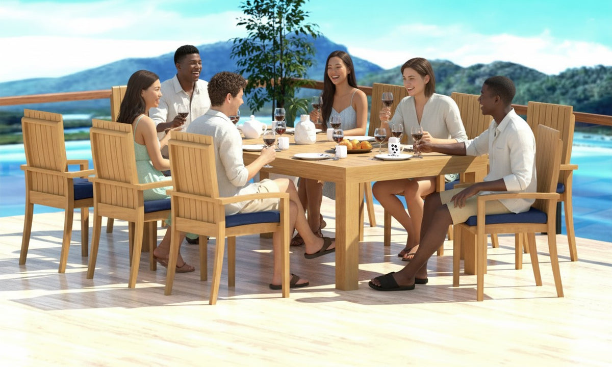 86" Canberra Table with Goa Chairs