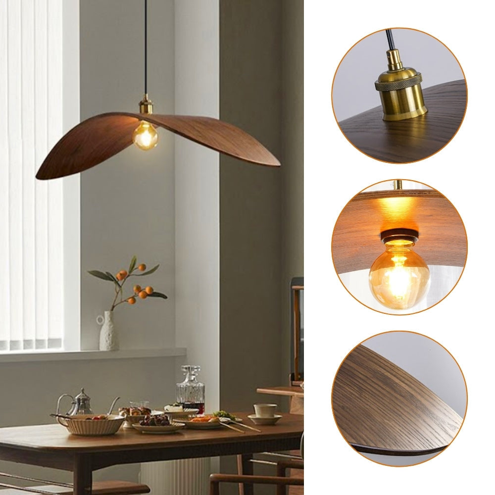 Kite Wabi Sabi Wood Pendant Light