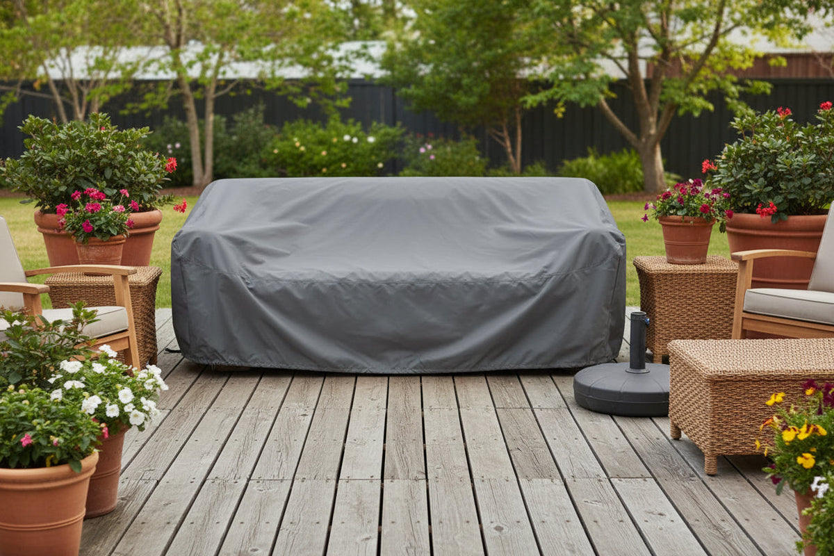 Serene Outdoor Sofa - 83", Cream Bouclé All-Weather