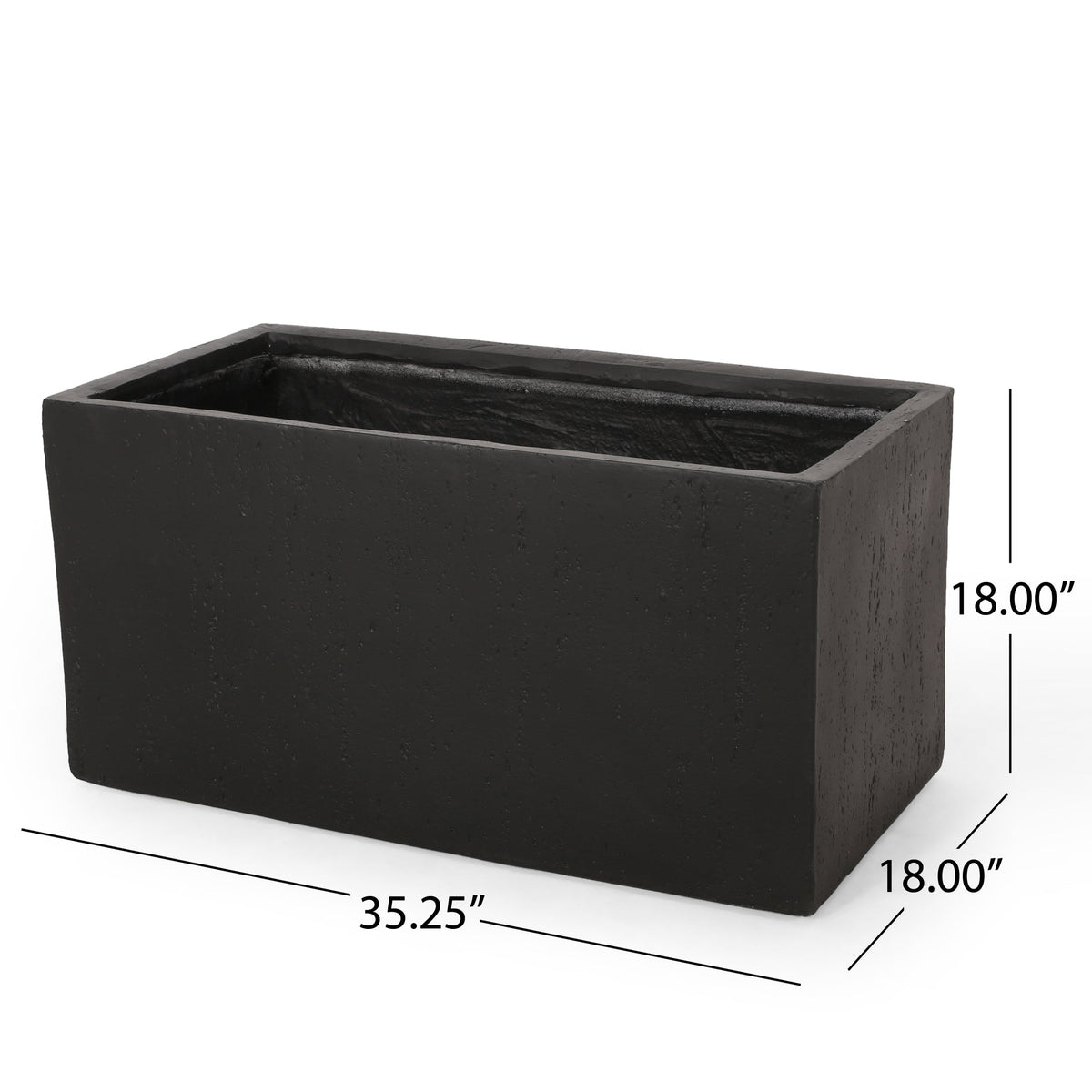 Outdoor Large Square MGO Planter 35''L