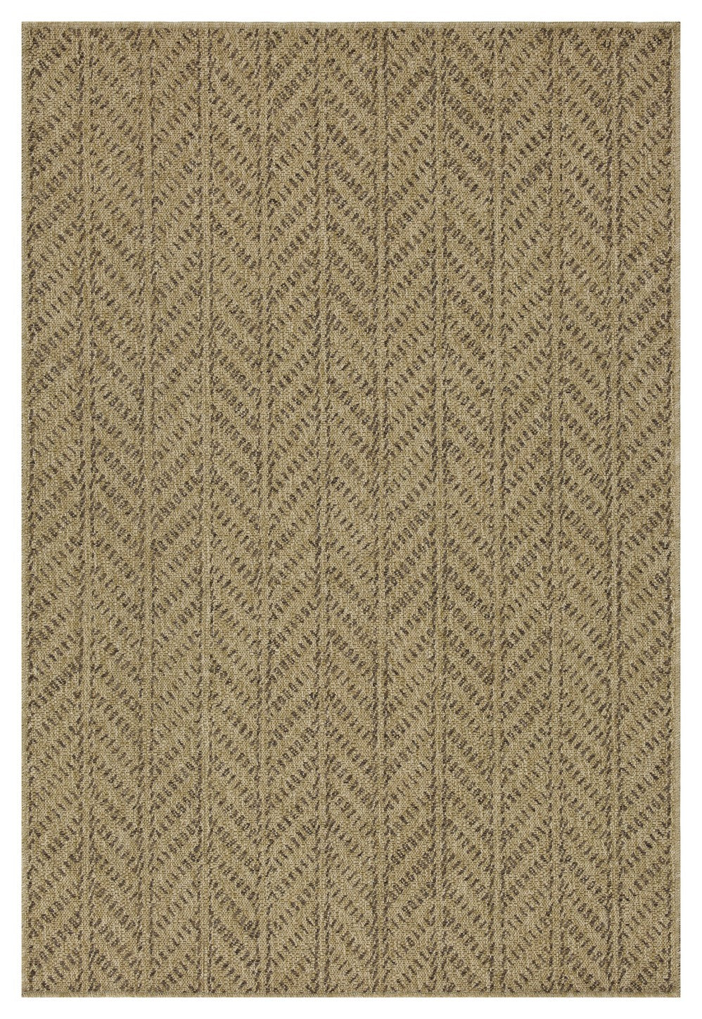 Jute/Mocha Indoor/Outdoor Area Rug with Flatweave Construction - 7'10" x 10'3"