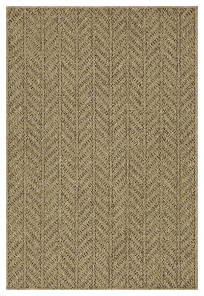 Jute/Mocha Indoor/Outdoor Area Rug with Flatweave Construction - 7'10" x 10'3"