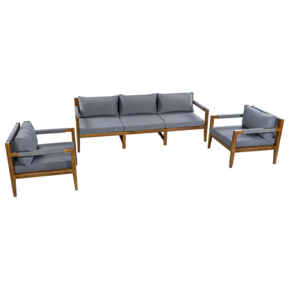3 Piece Outdoor Sectional Sofa Set