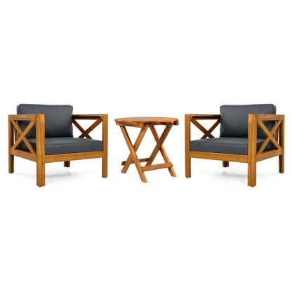 Patio Conversation Set, Outdoor Wood Conversation Seat
