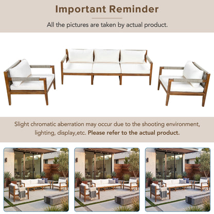 3 Piece Outdoor Sectional Sofa Set
