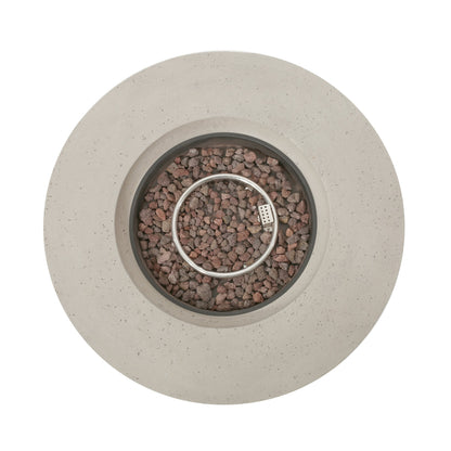 Outdoor Concrete Propane Fire Pit with 50,000 BTU - White
